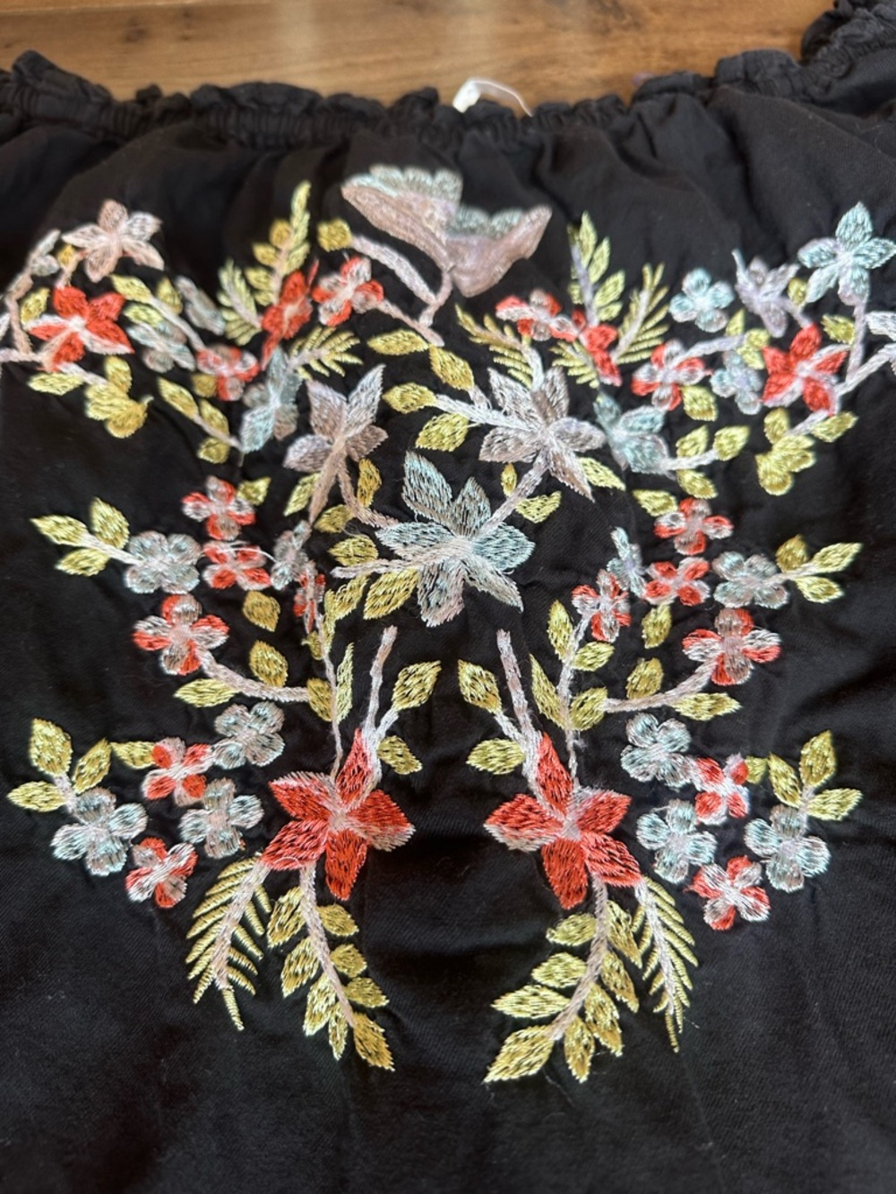 Free People Fleur Du Jour Embroidered Off Shoulder Boho Festival Dress - Picture 6 of 9